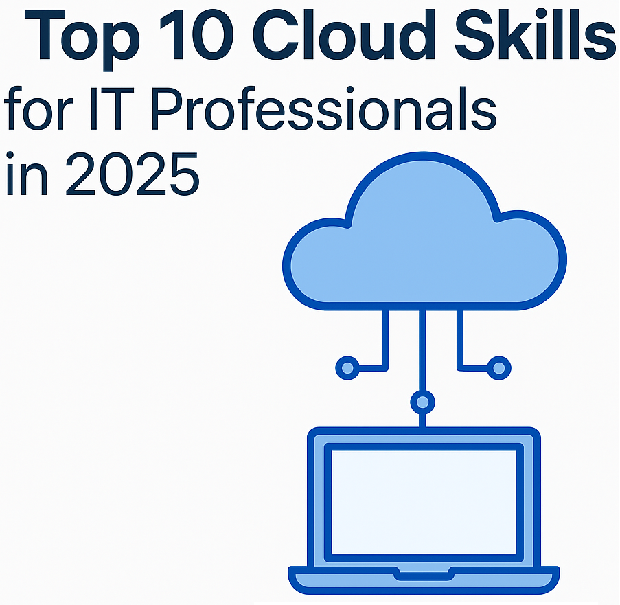 Top 10 Cloud Skills for IT Professionals in 2025 – Featured Blog Graphic
